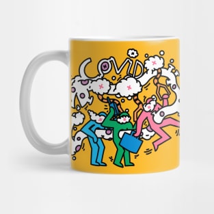 COVID Loop Pop Art Grey Mug